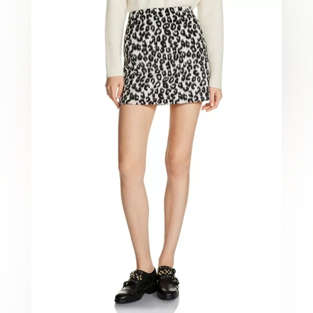 Maje Leopard Print Skirt Size 38 (M)